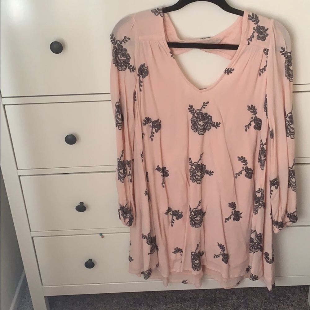 Free people light pink shift dress